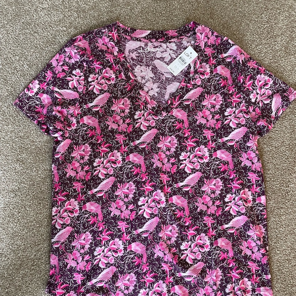 NWT Loft floral shirt